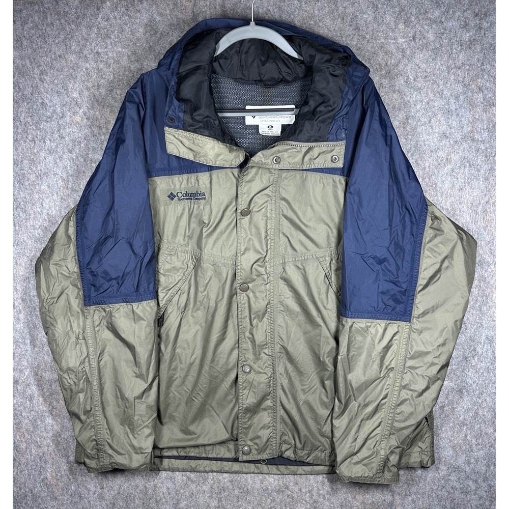 Vintage Columbia Packable Jacket Mens XL Hooded Windbreaker 90s